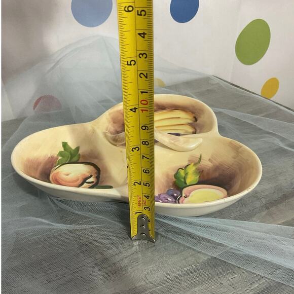 Mid Century Serving Condiments Dish Fruit Theme - Picture 5 of 13